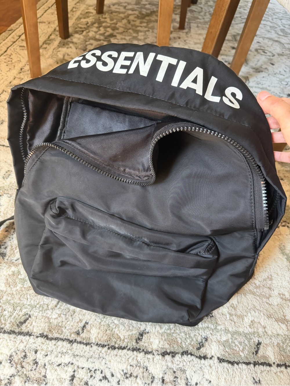 FOG
Essentials Black Men's Backpack with Front Pocket and Bold Logo